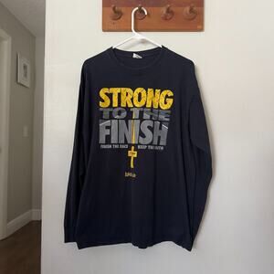 2014 Kerusso Strong To The Finish Jesus Long Sleeve T-shirt Size Large
